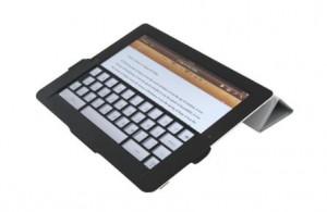 Un clavier par dessus l’écran tactile de son iPad