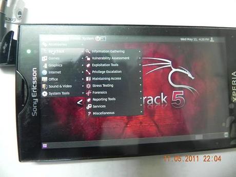 backtrack5 Backtrack 5 porté sur un smartphone Android Xperia x10