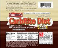 Doctor's CarbRite Diet Bar - Cookie Dough