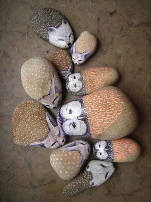 Owl-painted-stones
