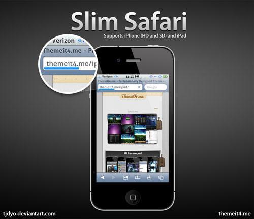 Slim safari personaliser la barre de chargement de safari