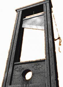 L’humanitariste avec une guillotine