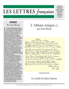 N°81 – Les Lettres Françaises du 7 avril 2011