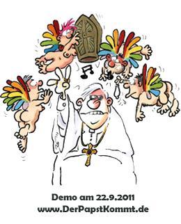 Le pape arrive! La manif de protestatation reçoit l'aide du caricaturiste Ralf König