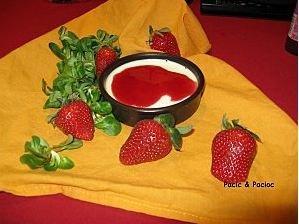 Panna cotta coulis fraises