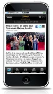 Application Festival de Cannes Iphone, Android