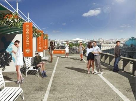 Roland Garros installe un court de tennis sur le toit des Galeries Lafayette