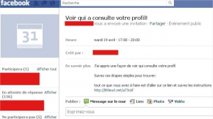 L’arnaque et le Spamming continuent leur chemin sur Facebook.