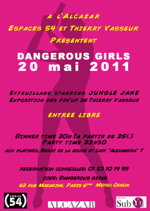 Vendredi 20 mai 2011: Soirée Dangerous Girl à l’Alcazar – Paris 6ème