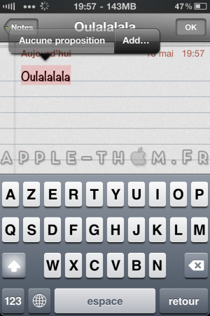 Inspell : Ajouter des mots au dictionnaire iOS !