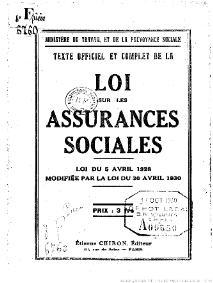 Loi sur les assurances sociales du 5 avril 1928