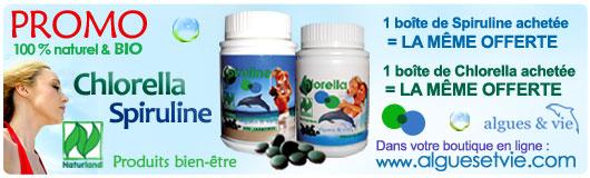 Chlorella et Spiruline Bio 1 Boite Achetée 1 Boite Offerte