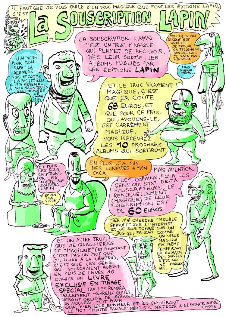 Geoffroy explique la souscription lapin