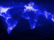 lignes bleues monde virtuel