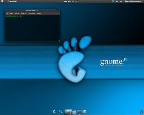 gnatty gnome shell 560x448 gnatty un fork dUbuntu 11.04 contenant Gnome 3 par défaut.