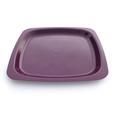assiette jetable aubergine carré assiette réutilisable violet carré