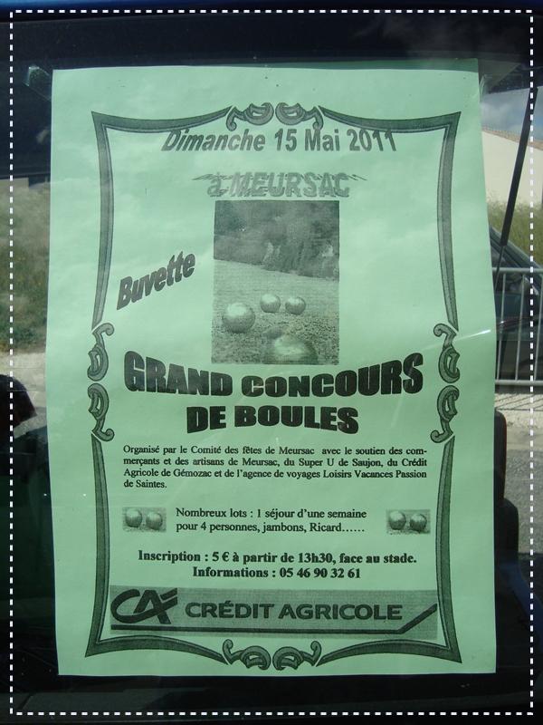 Concours de boules, 15 mai 2011