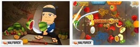 Le jeu iPhone / iPad Fruit Ninja en promotion à 0.79€