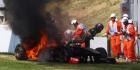 L'incendie fait dégâts Lotus Renault Heidfeld