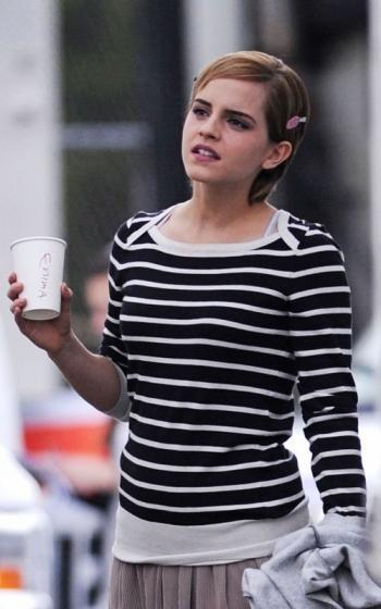 Emma Watson sur le tournage de