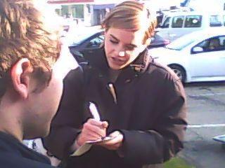 Emma Watson sur le tournage de