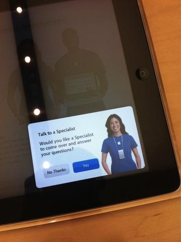 Des iPad interactifs dans les Apple Store...
