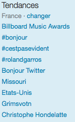 Trending Topic sur Twitter