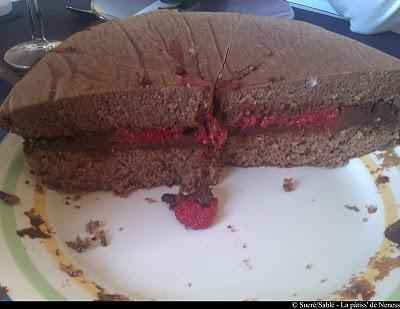 Gâteau chocolat-framboise