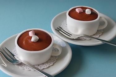 Tasses gâteaux au chocolat chaud