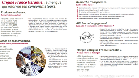 Veritas - Origine France L’Origine France Garantie est lancée