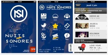 Une application iPhone pour le festival Nuits sonores