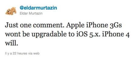 iOS 5 uniquement compatible avec les iPhone 4, iPhone 5 et iPad ?