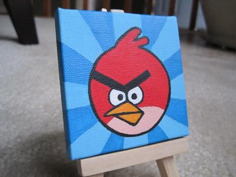 miniature red bird painting 85 Cool Angry Birds Merchandise You Can Buy
