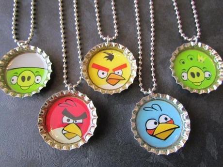 angry birds bottle cap necklace1 85 Cool Angry Birds Merchandise You Can Buy