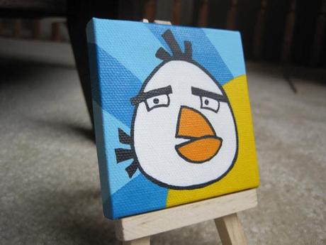 miniature white bird painting 85 Cool Angry Birds Merchandise You Can Buy
