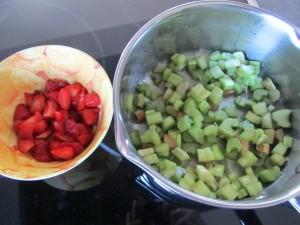 fraise et rhubarbe