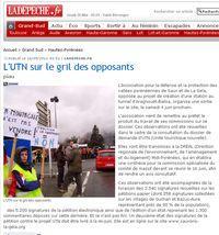 La Dépeche du Midi titre l'UTN sur le gril des opposants
