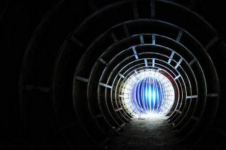 tunnel orb collection d'images de light painting