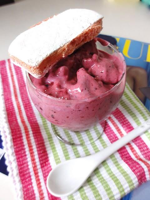 Glace ultra light aux fruits rouges et fromage blanc 0% sans congelateur, sans sorbetiere !