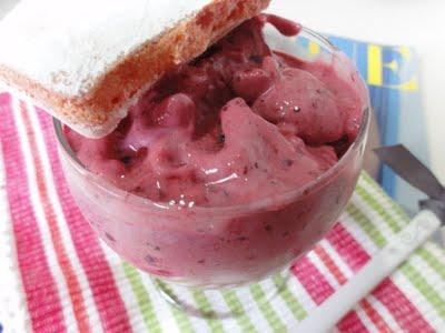 Glace ultra light aux fruits rouges et fromage blanc 0% sans congelateur, sans sorbetiere !