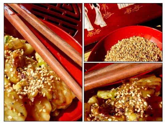 Courgettes à la japonaise et citrons confits