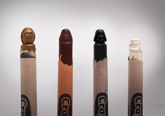 Star Wars Crayons 540x380 Sculpter ses crayons façon Star Wars