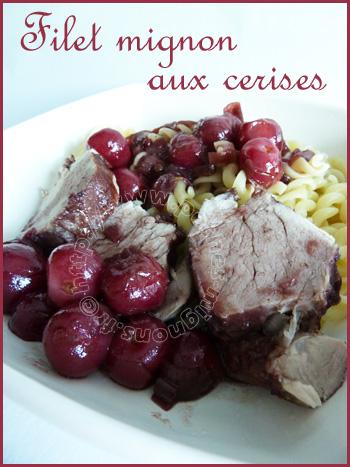 Filet mignon de porc aux cerises