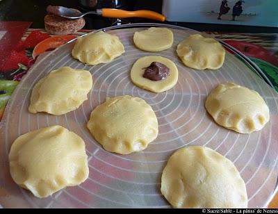 Sablés fourrés au chocolat