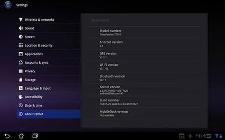 Comment mettre son ASUS Eee Pad Transformer sous Android 3.1