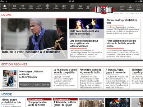 Libération se refait une beauté sur iPad