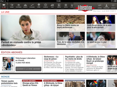 Libération se refait une beauté sur iPad