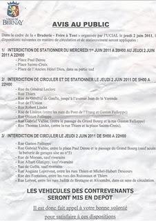 Avis à la population (juste pour le 2 juin) la grande braderie...