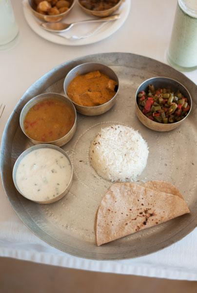 Thali, Repas Indien