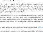 WWDC 2011 Steve, l'iOS Cloud pour juin
